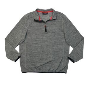 Avalanche Sweatshirt Mens L Large Grey Quarter Zip Lightweight Fleece Pullover